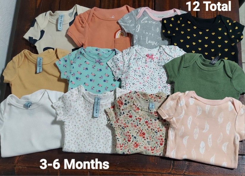3-6 MONTHS BABY GIRL CLOTHES ONESIES (ROPA PARA NIÑA BEBE TALLA 3-6 MESES)