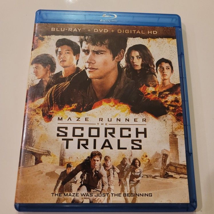 $5 BLU RAY , MAZE RUNNER: THE SCORCH TRIALS. BLU RAY / DVD COMBO  ONLY NO DIGITAL $5 OR TRADE FOR A MOVIE TITLE I DO NOT ALREADY OWN.  