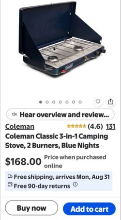 Coleman Brand, Matchlight 10,000 BTU 2-Burner Propane Stove.