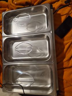 3-Pan Electric Buffet Food Warmer