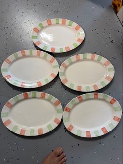 Enchiladas oval shape dinner plates