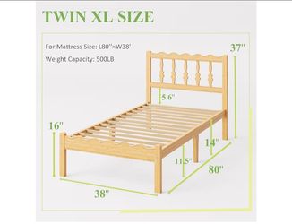 XL Twin bamboo bed frame