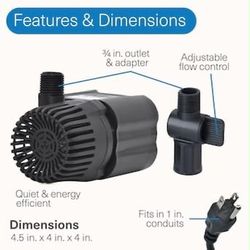 smartpond 800.0 -GPH Submersible Plug in Pond Pump