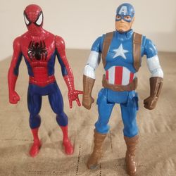 Spider Man and Captain America Figures