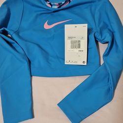 NEW Nike Girls' Shred Camo Long Sleeve Crop Top - Size XS