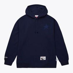Men's Navy Dallas Cowboys Tonal Logo Heavyweight Fleece Pullover Hoodie