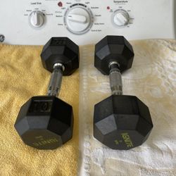 Workout weights, dumbbell weights, good shape, 10 pounds