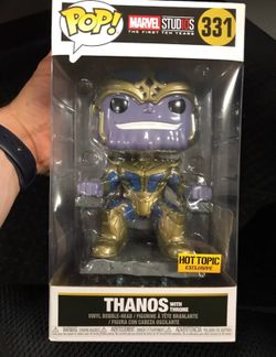 Funko POP Thanos with throne Hot topic Exclusive for Sale in