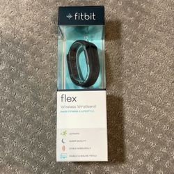 NIB Fitbit Flex Wireless Activity Sleep Wristband Black Pedometer Small Large