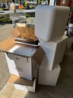 Styrofoam Coolers/packing containers - FREE
