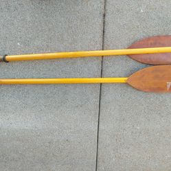 Vintage Folbot Wood Kayak Paddles