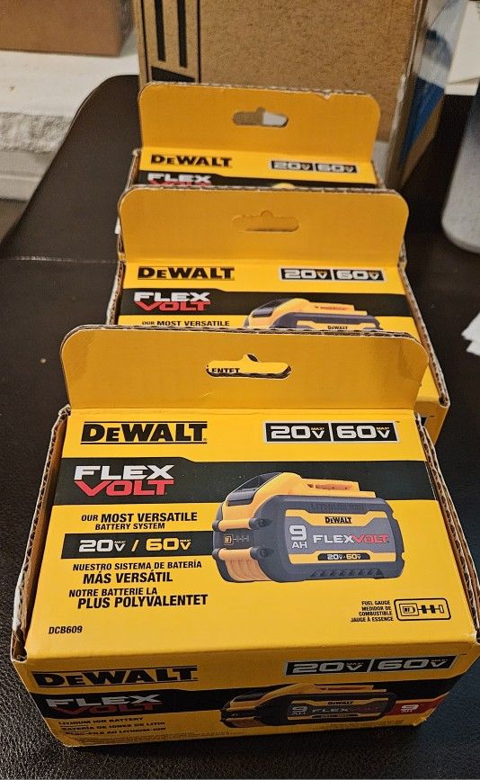 DEWALT
FLEXVOLT 20V/60V MAX Lithium-Ion 12.0Ah Battery
$210 (each battery price)
Firm on price