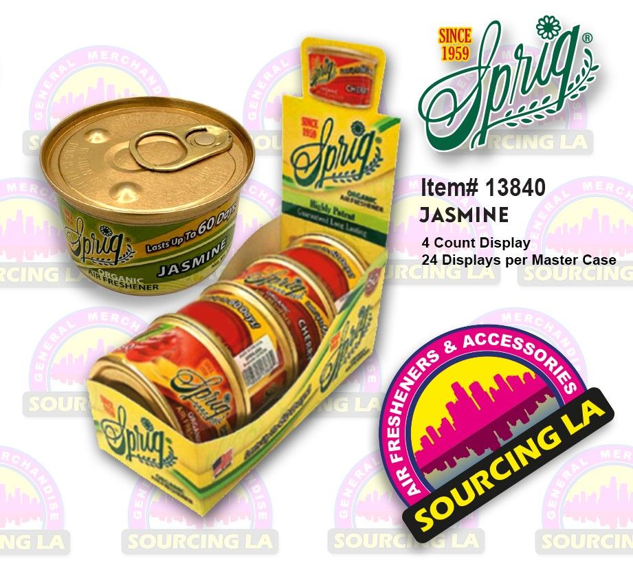 Sprig Canister Air Freshener, Made in the USA Since 1959 - Jasmine