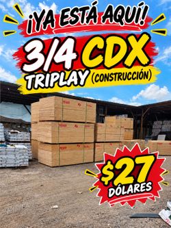 CDX Plywood 3/4 $27