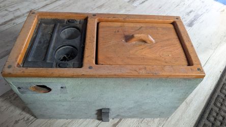 conversion van console with ice box chest real wood drink chiller ford econoline