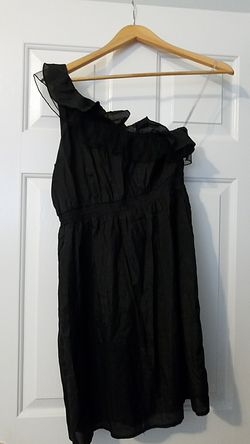 Black off the shoulder cocktail dress