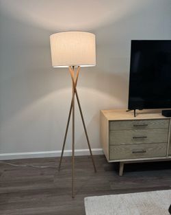 Mid century tripod floor lamp stand light