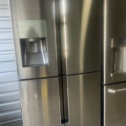 LIKE NEW !! SAMSUNG 4 DOOR REFRIGERATOR $875 Today only!! 3/19 !! Delivery available for small fee