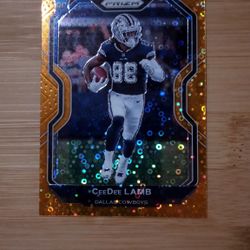 2020 Panini Prizm Orange Disco CeeDee Lamb Rookie
