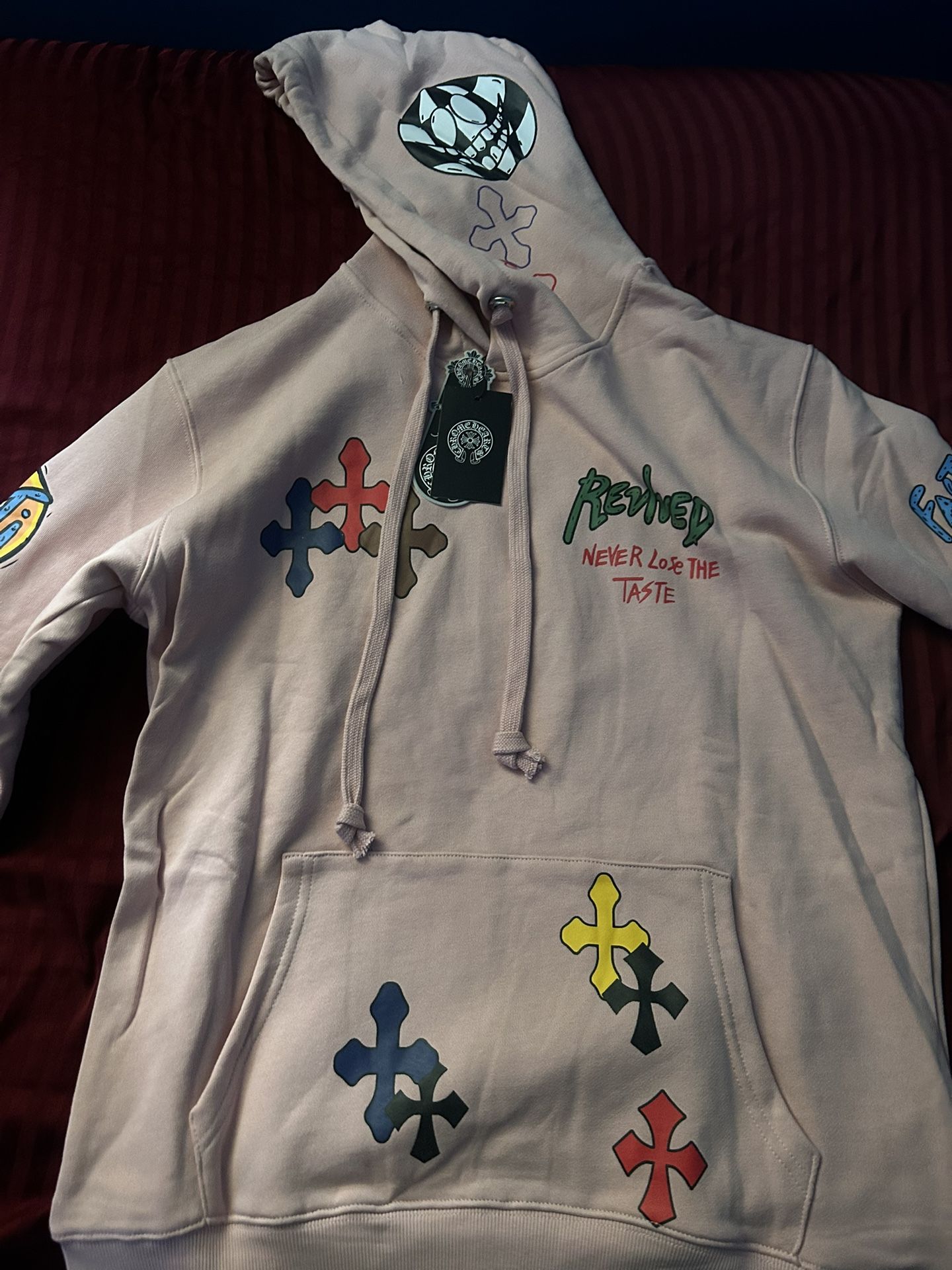 Chromes Heart Hoodie Pink