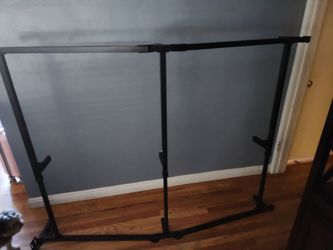 Folding metal bed frame