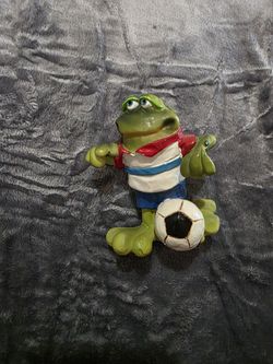 Soccer Frog Figurine