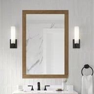 Bellington 40.00 in. W x 28.00 in. H Framed Rectangular Bathroom Vanity Mirror in Almond Latte (New In Box)