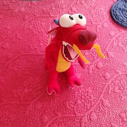 New Disney Mulan Mushu Red Dragon Stuffed Animal Plushie Disney Store With Tags