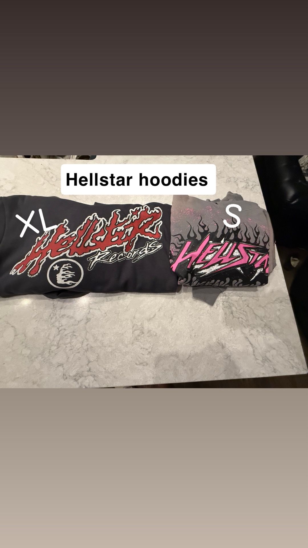 Hellstar Records Tour Hoodie Grey XL | Hellstar Grey/Pink Hoodie S