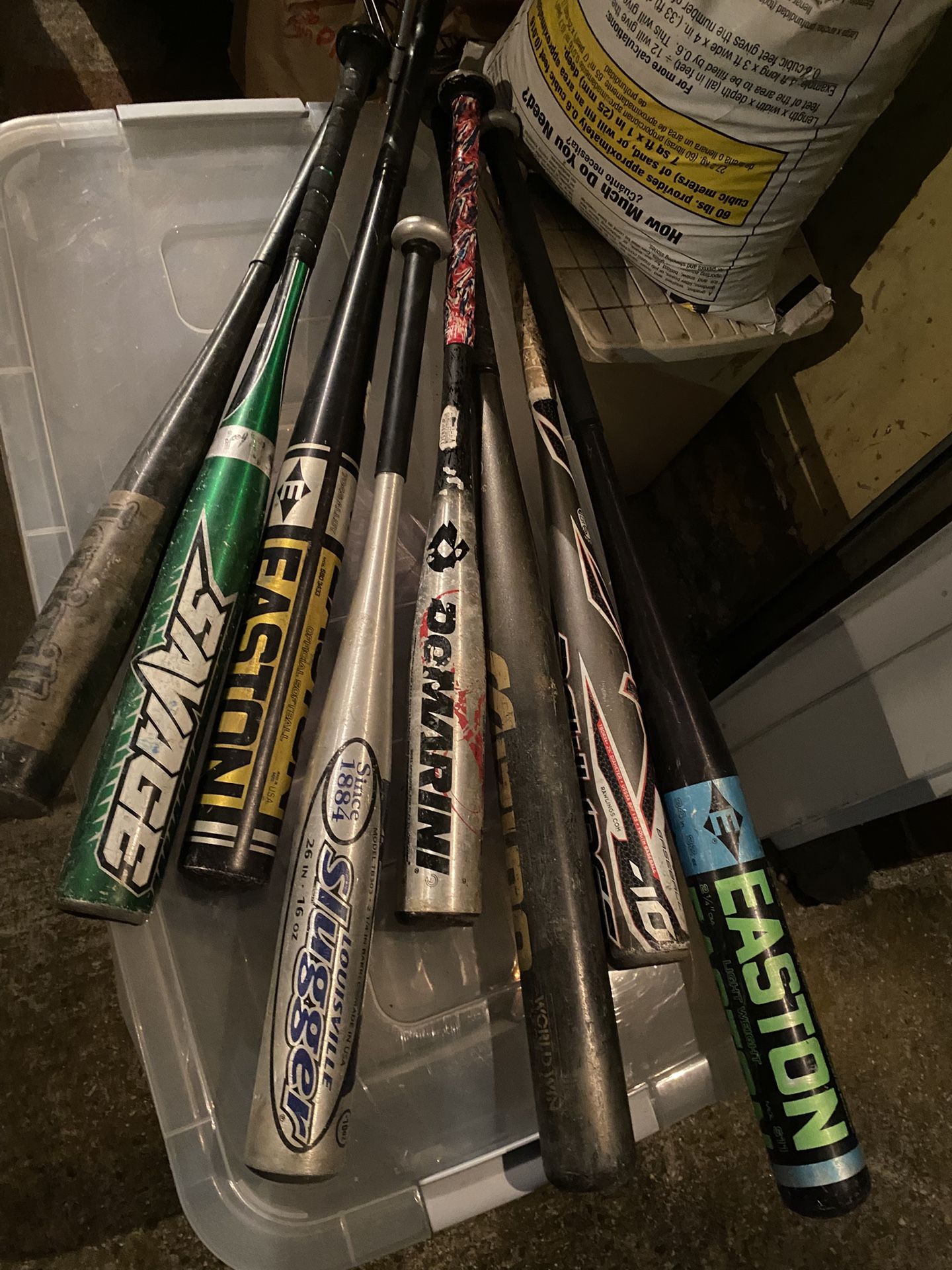 Baseball Set Cleats, Pants, Gloves (4) Bats (2) Chest Protectors S-lg