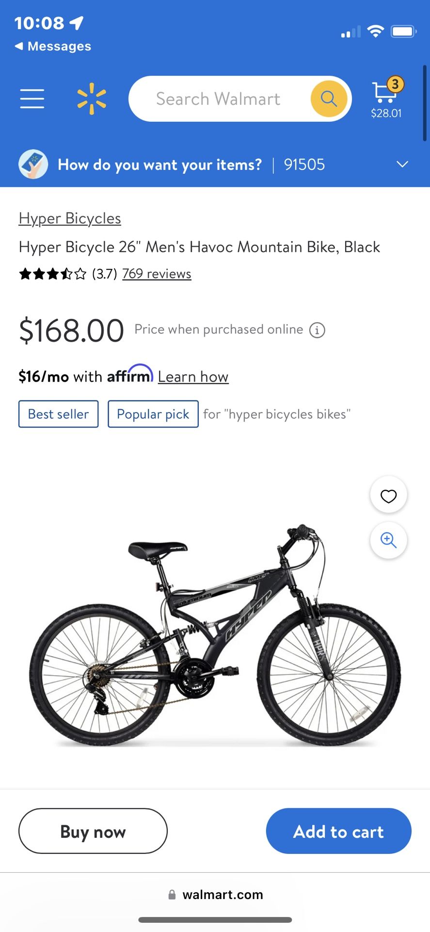 26 Hyper Havoc fs Aluminum 6061 Series Shimano Equipped Mountain Bike for Sale in Burbank CA OfferUp