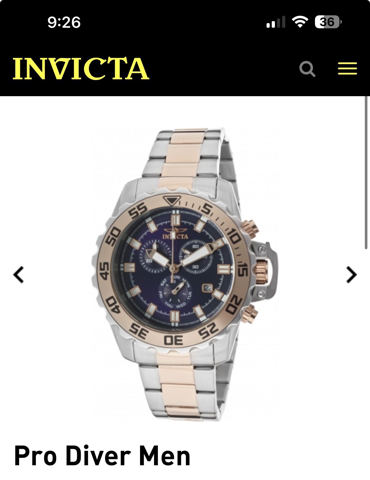 Invicta Pro Diver Men’s Watch