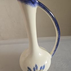 Vintage Bluebonnet Blue Handle Vase 
