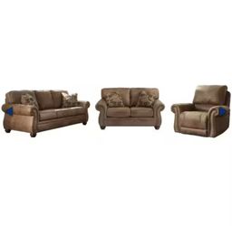 Larkenhurst Sofa, Love Seat, And Recliner