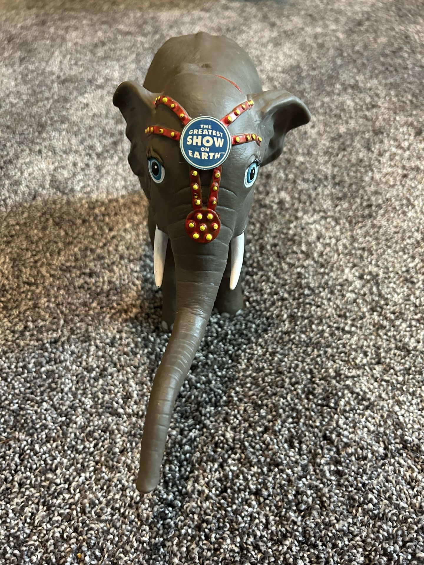 Elephant Toy The Ringling Brothers Circus Show On Earth Gray Rubber Squishy(Like New)