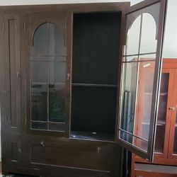 ANTIQUE CHINA CABINET  (All Shelving Inc)