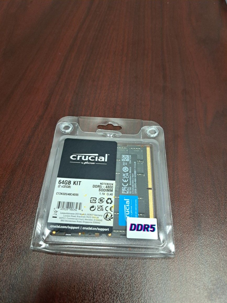 Crucial 64 GB RAM DDR5 Kit for Sale in Universal City, TX - OfferUp