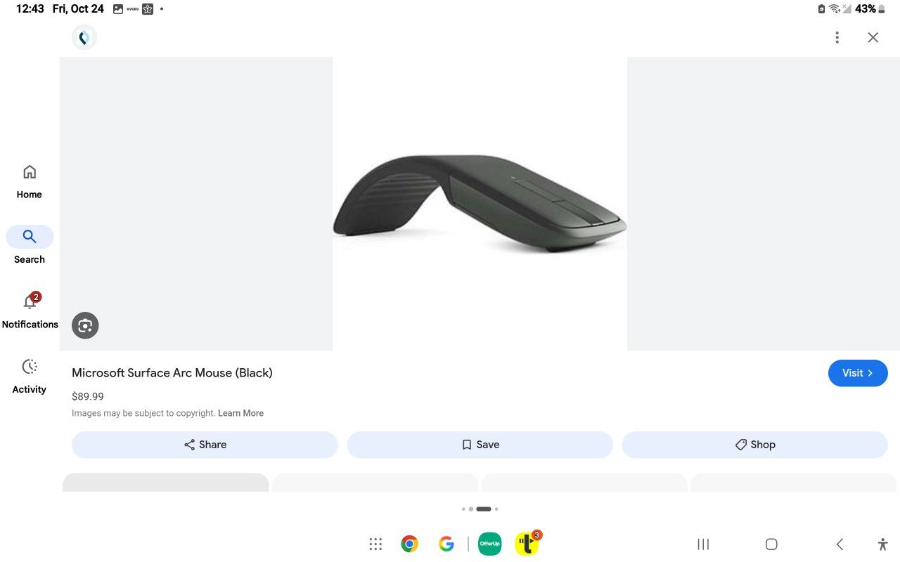 Used Microsoft Surface Arc Mouse 