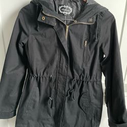 Womens Black Size Medium Anorak Jacket 