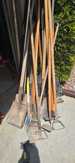 Today only!!! Shovels, rakes, hoes, etc