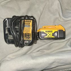 Dewalt XR 20V / 4 ah battery  + dual charger