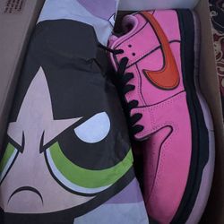 Size 11 Power Puff Girl Dunks Sb
