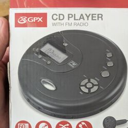GPX PC332B Portable CD Player with Anti-Skip Protection, FM Radio and Stereo Earbuds - Black
