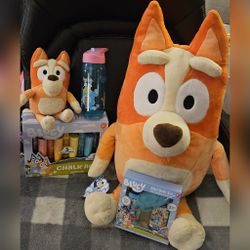 Jumbo Plush Bingo and Bluey 5 Piece Bundle