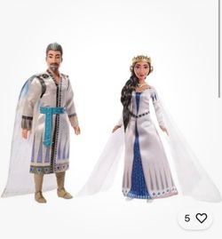Disney Wish King Magnifico & Queen Amaya Dolls - 2-Pack Posable Fashion New