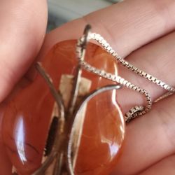 Sterling Silver Carnelian necklace