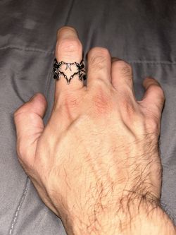 silver skeleton ring