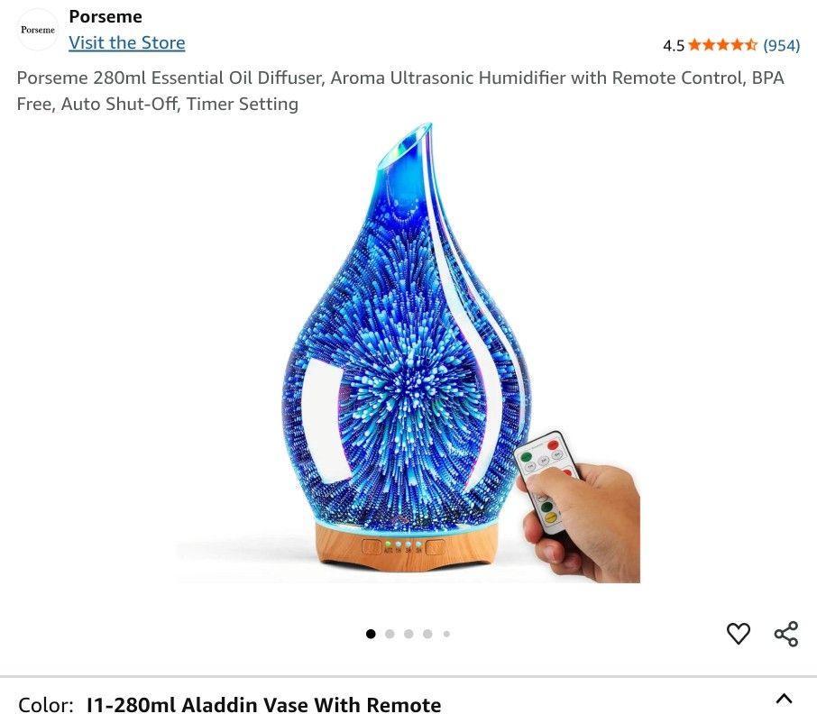 Porseme 280ml Essential Oil Diffuser