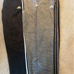 Like new - 3 pairs of kids Adidas fleeced lined 3-stripe pants Size XL (18-20)