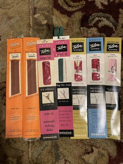 Vintage Sewing Zippers 